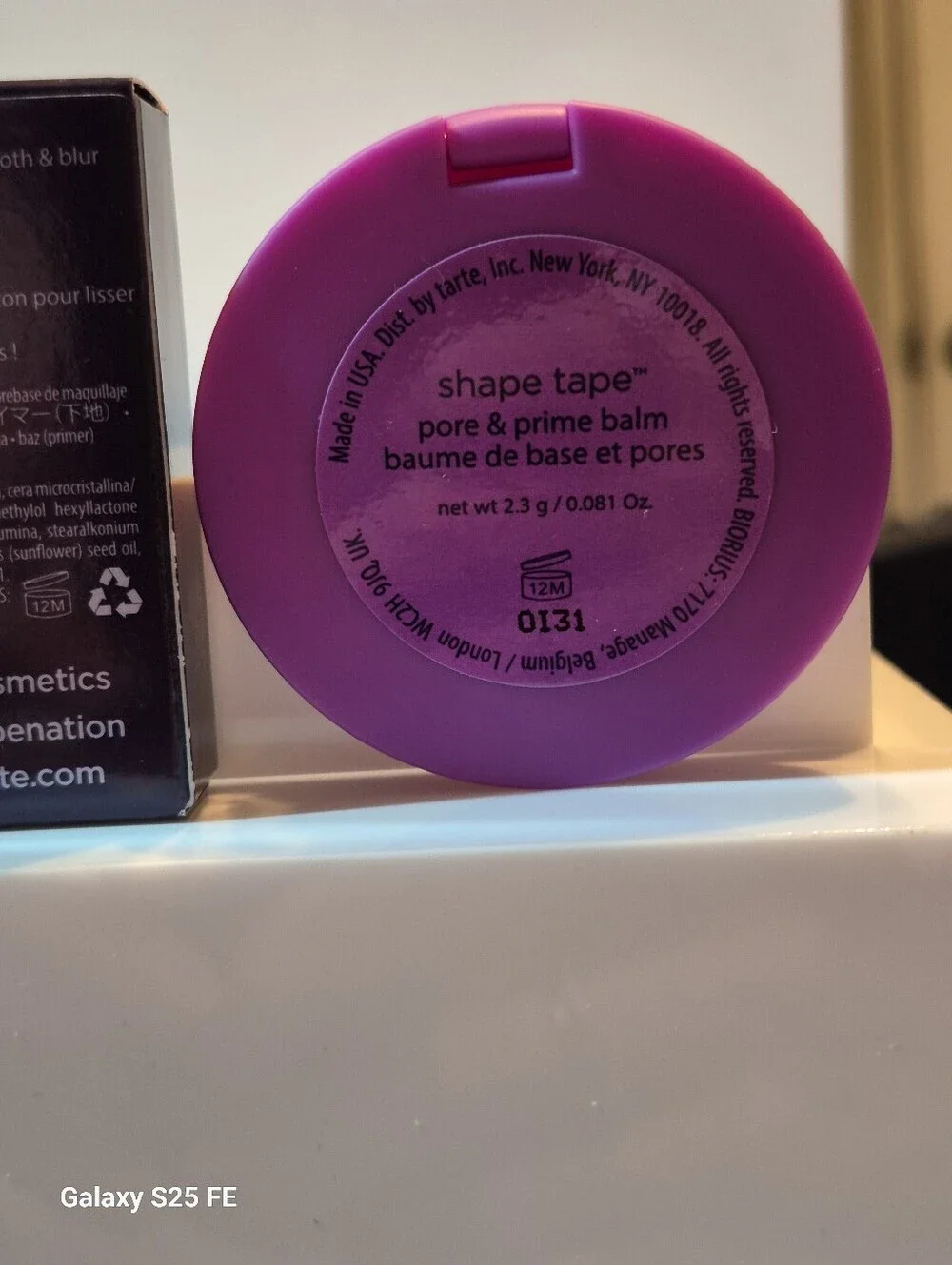 Tarte Shape Tape Pore & Prime Balm, .081oz (Travel Size), NIB